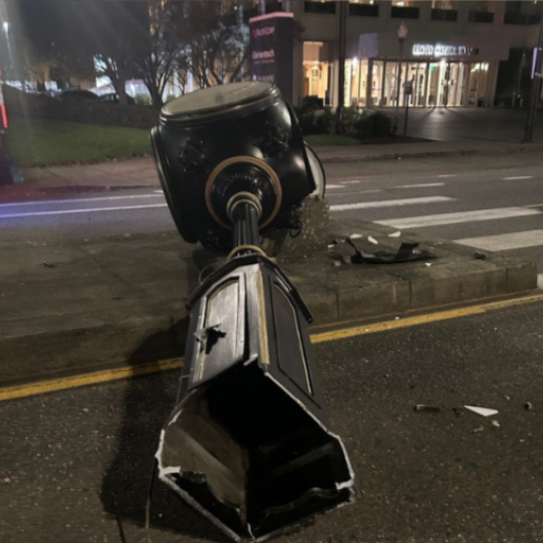 Transit Police crash photo December 11, 2025