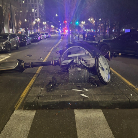 Transit Police crash photo December 11, 2025