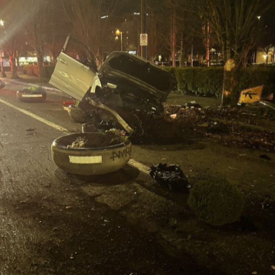 Transit Police crash photo December 11, 2025