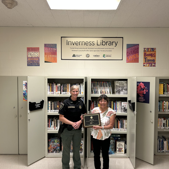 MCSO Sheriff Nicole Morrisey O’Donnell Dedicates Inverness Jail Library to Retired Librarian Carol Cook 