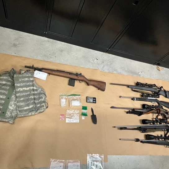 The Multnomah County Sheriff’s Office (MCSO) and East Metro SWAT Team have arrested two people and seized six firearms, body armor, cocaine, methamphetamine, and drug manufacturing materials from a Gresham home.