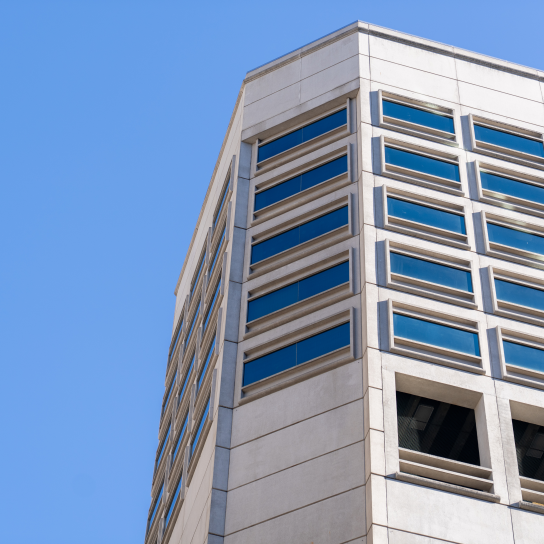A photo showing the Multnomah County Justice Center