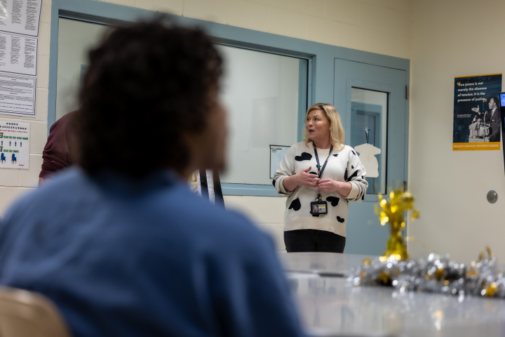 MESD Instructor Christy Lucus attends a GED graduation ceremony