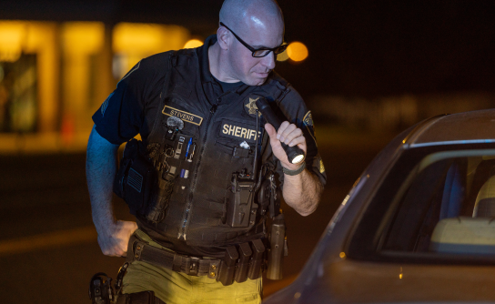 Sgt. Stevens participating in a DUII enforcement mission.